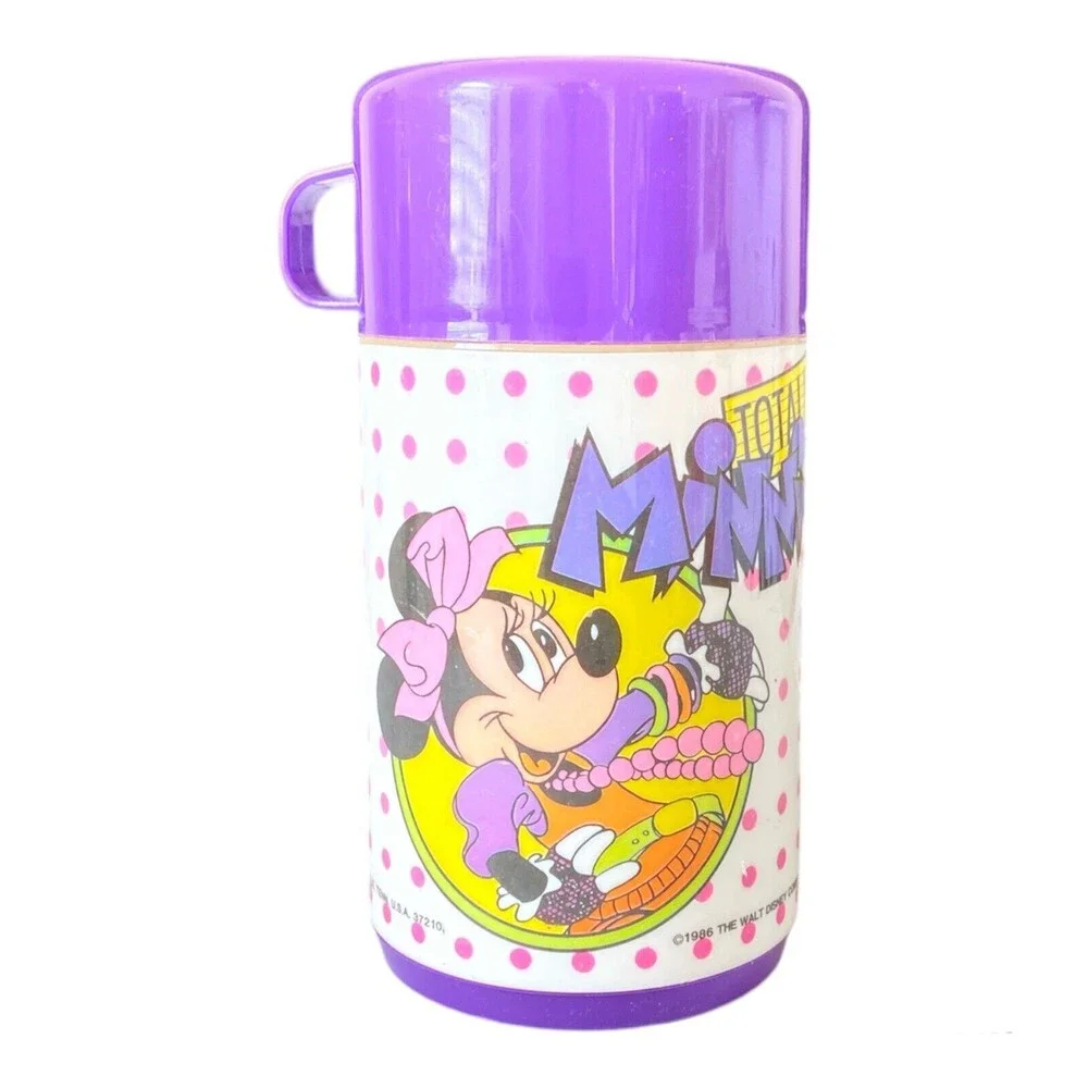 VINTAGE DISNEY Totally Minnie Mouse Aladdin Brand Thermos 1986 Collectible Only